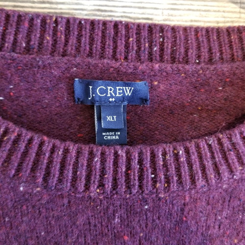 J Crew Lambswool Sweater Elbow Patches XL Slim - Picture 3 of 5